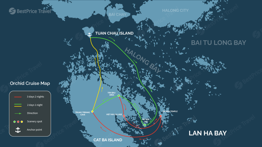 Orchid Classic Cruise Map