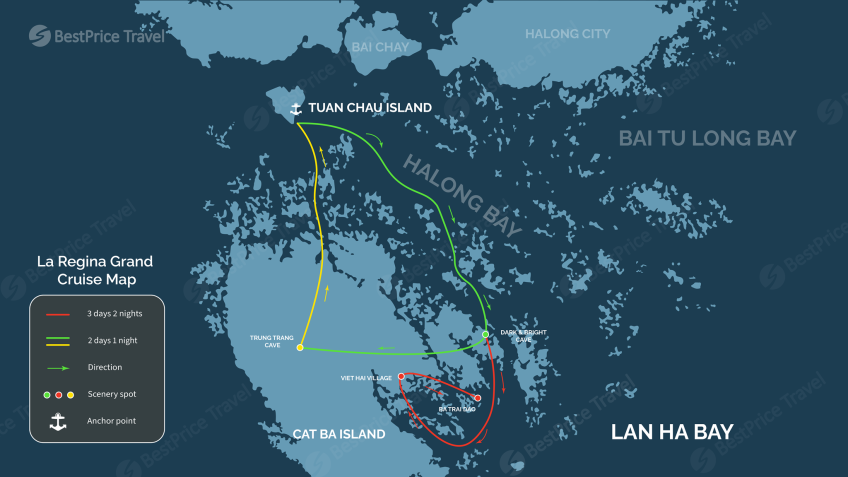 La Regina Grand Cruise Map