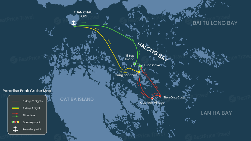 Paradise Peak Cruise Map