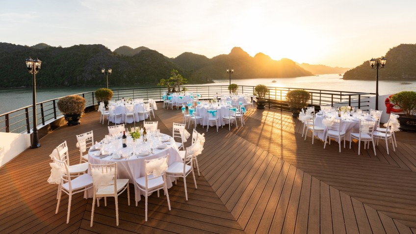 Meals Setup on the Sundeck