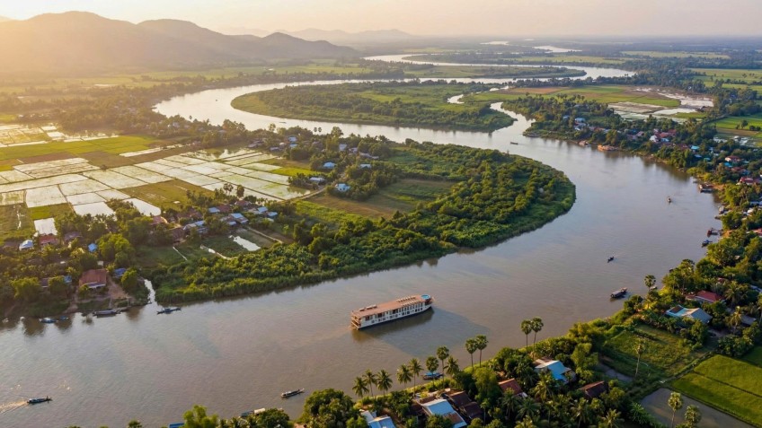 Luxury cruising in the Mekong Delta