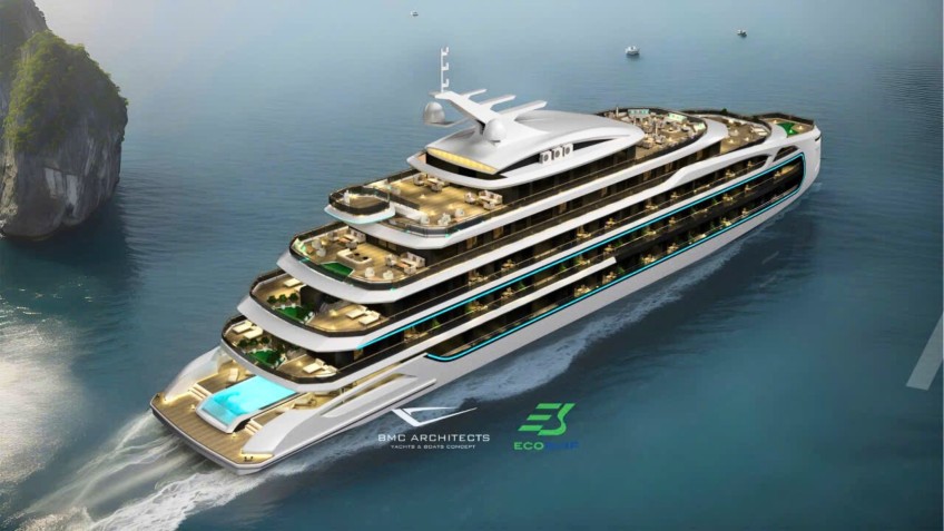 Grand yacht with 7 decks