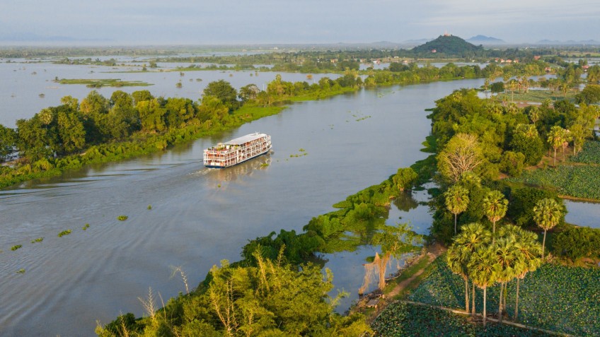 Lush river banks