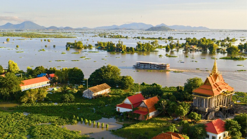 Tranquil Majesty On Tonle Sap Lake