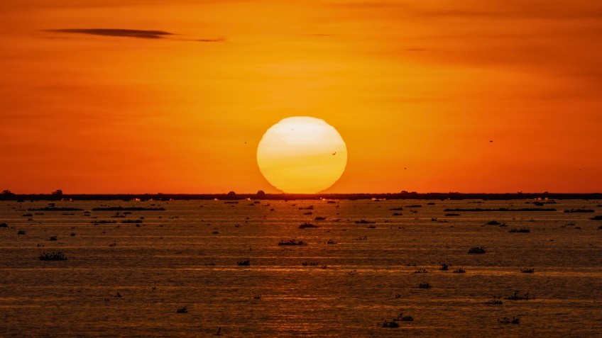 Golden Hour On The Mekong