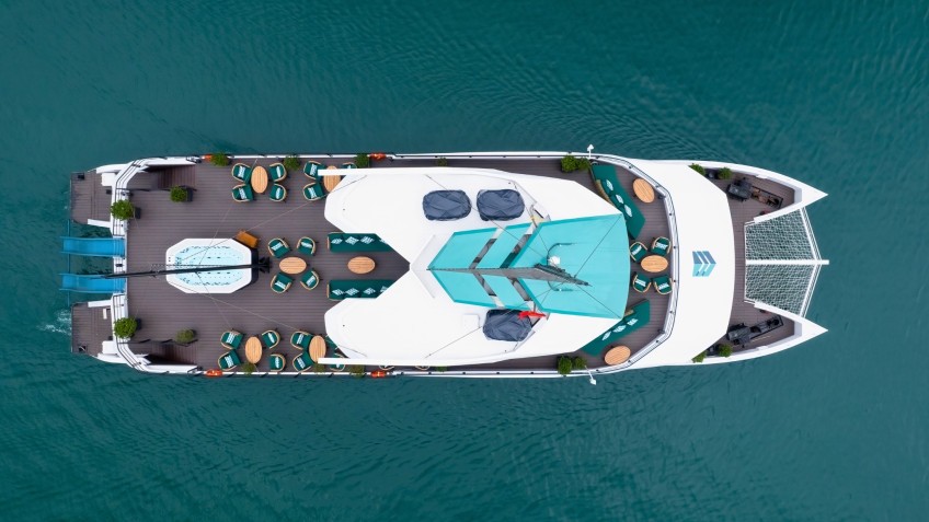 The Halong Catamaran: An overview from above
