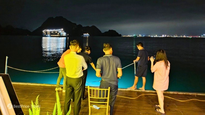 Try squid fishing at night