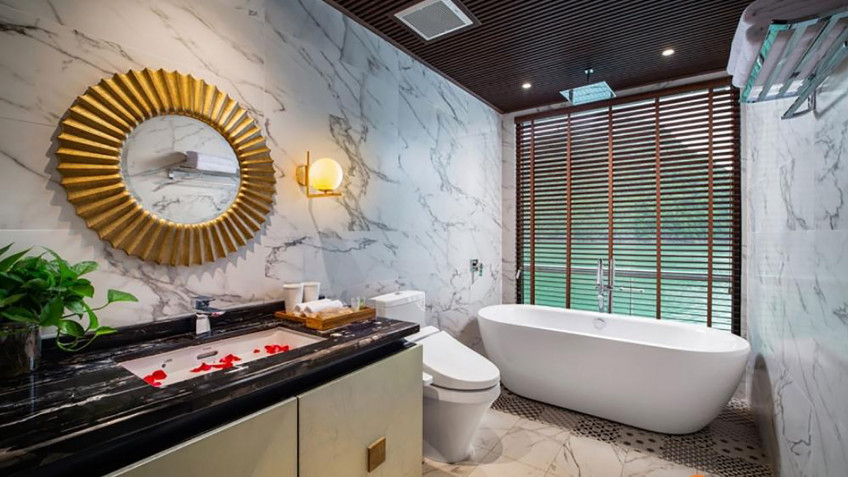 Stellar of the Seas Cruise: Bathroom With Up To Date Amenities