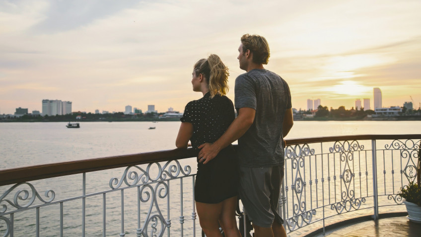 Charming View Of The Mighty Mekong River