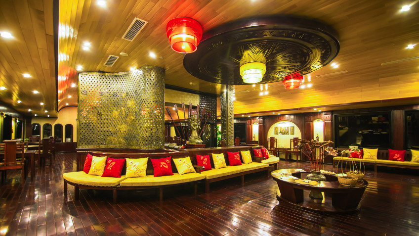 Asian beauty in luxurious lobby space