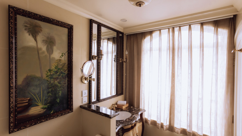 Elegant Bathroom with River View