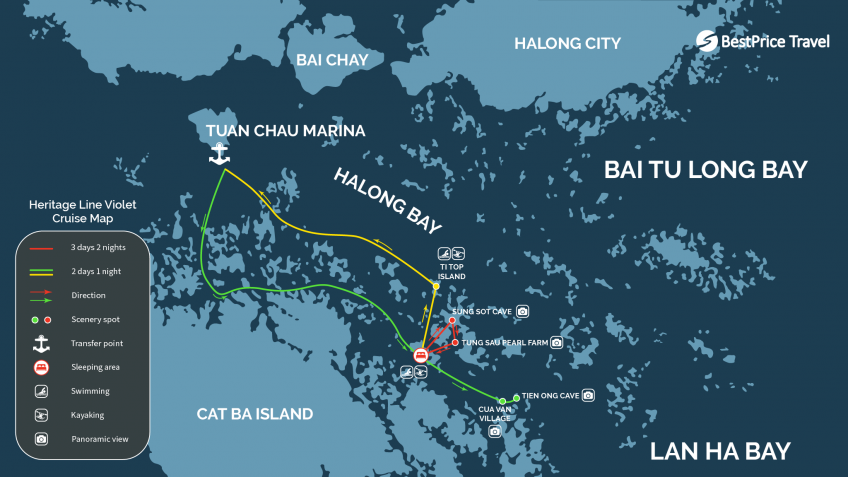 Heritage Line Violet Cruise Map