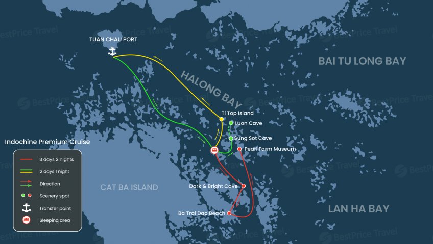 Indochine Premium Cruise Map