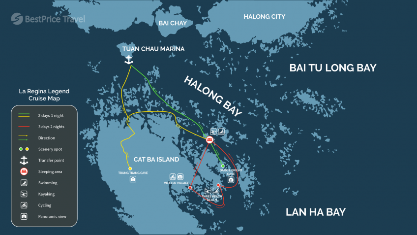 La Regina Legend Cruise Map