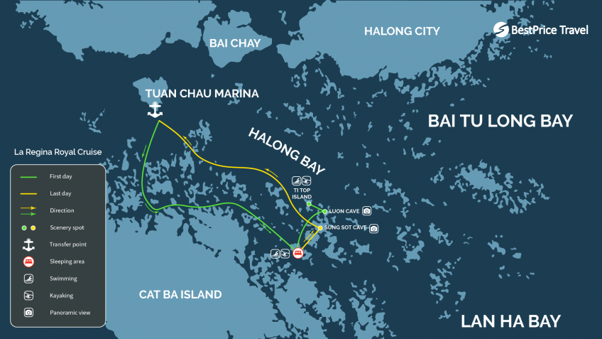 La Regina Royal Cruise Map