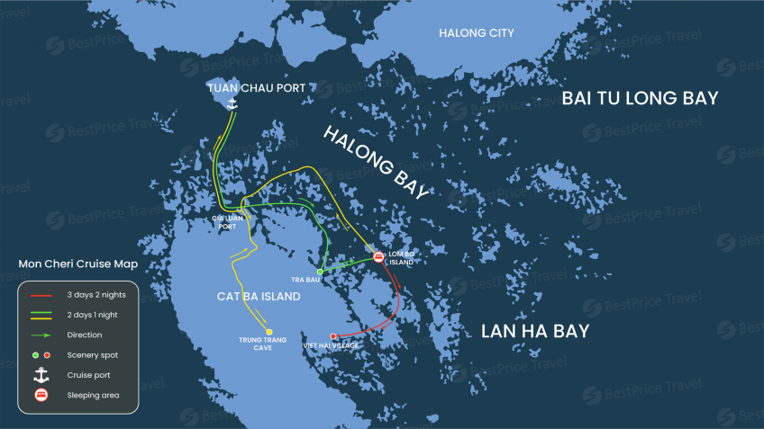 Mon Cheri Cruise Map