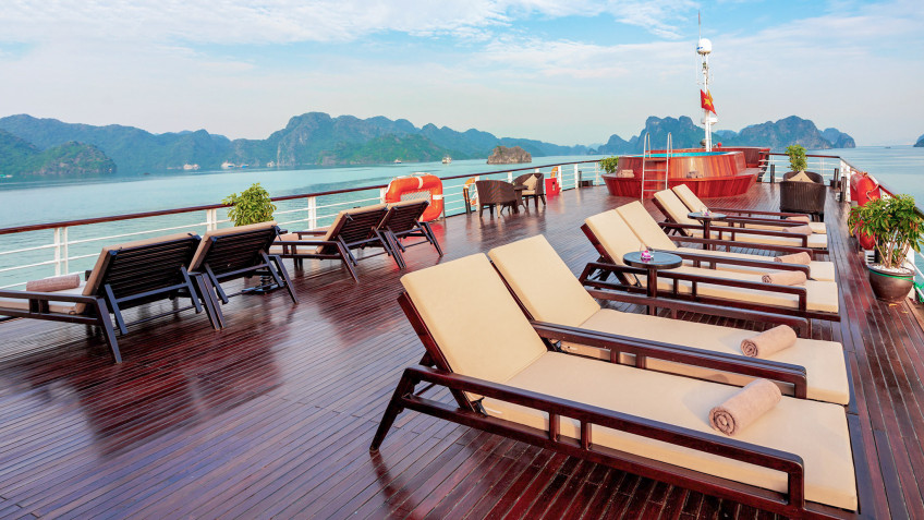 Orchid Premium Cruise: Relax on sun lounger