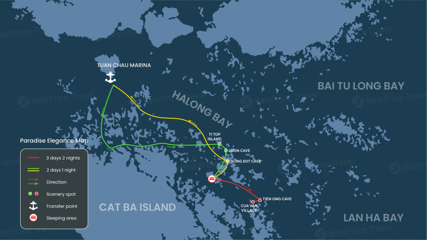 Paradise Elegance Cruise Map