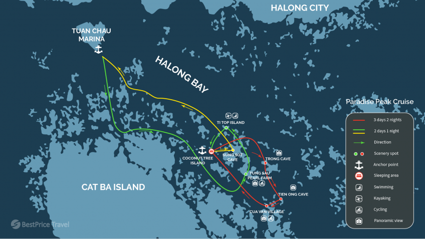 Paradise Peak Cruise Map