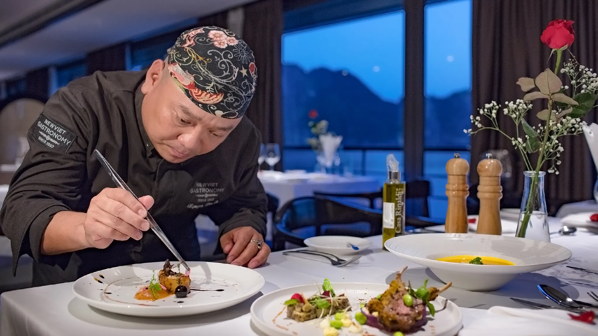 Elaborately prepared dishes