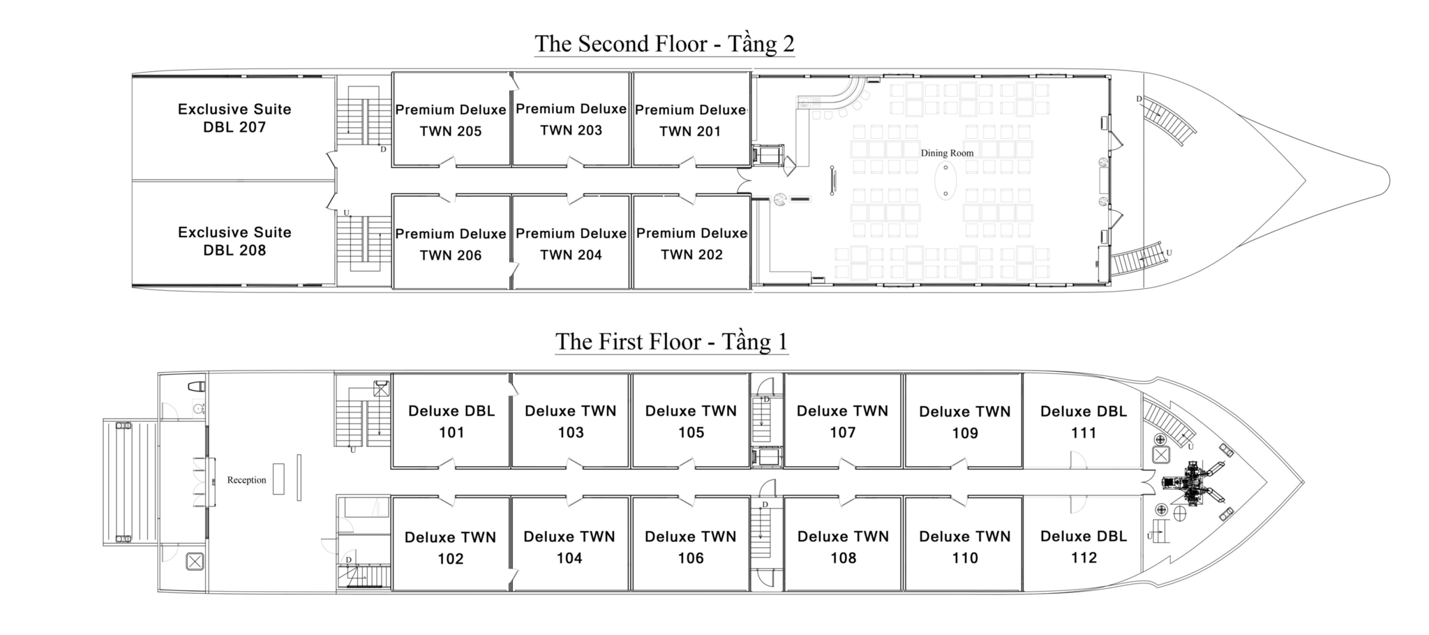 Peony Cruise Deck Plan
