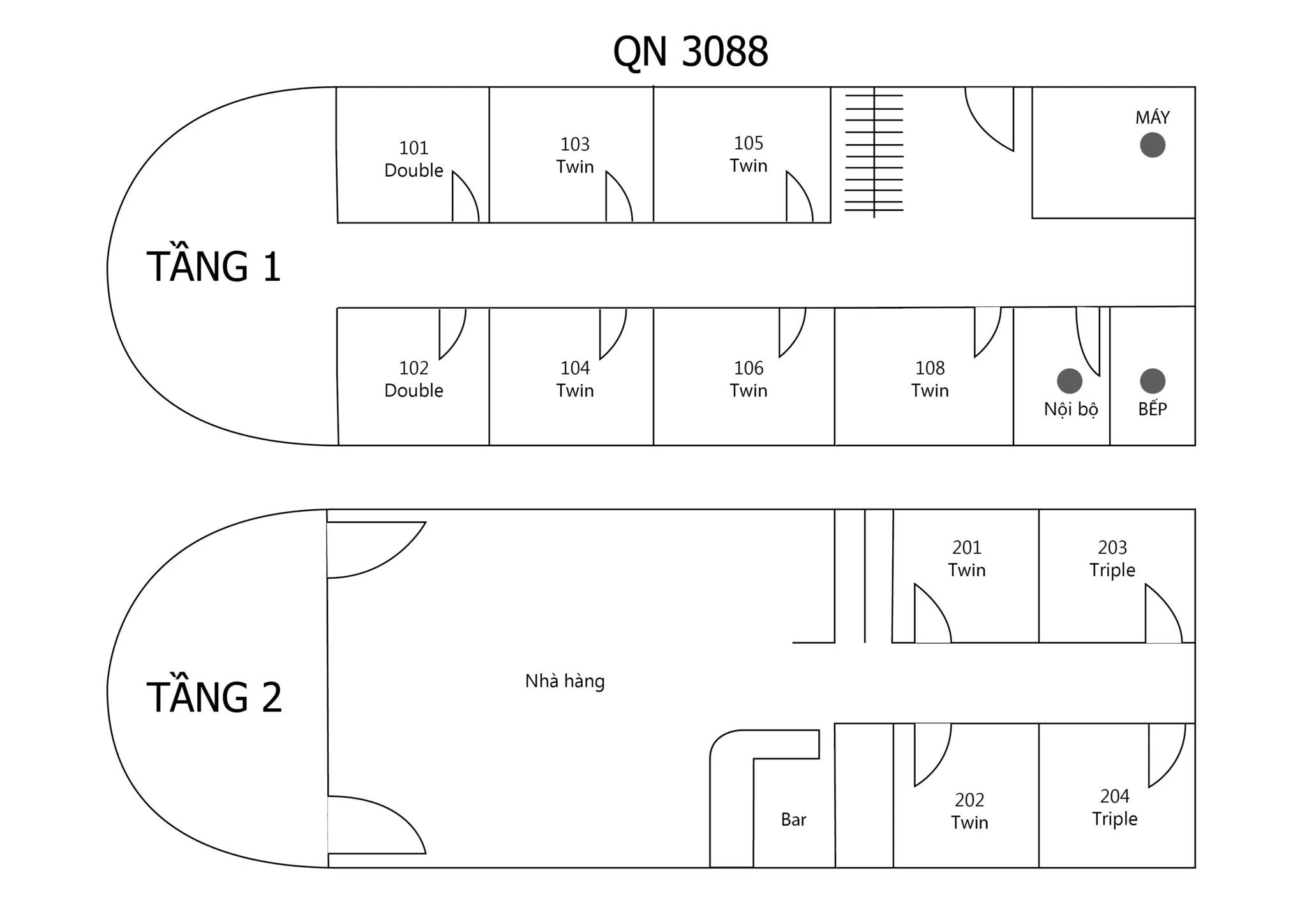 Diagram of cruise QN 3088