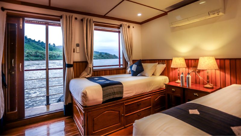 Laos Pandaw Twin With River View