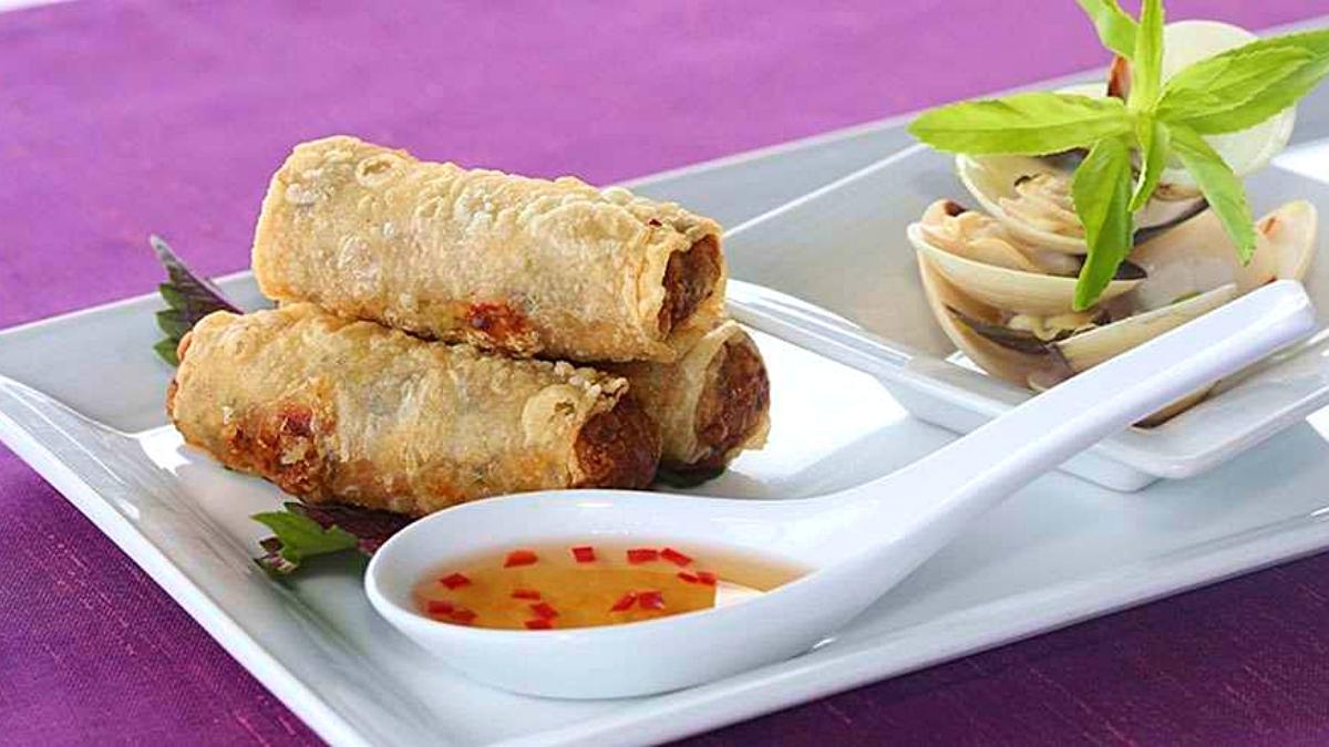 Spring Rolls And Seafood