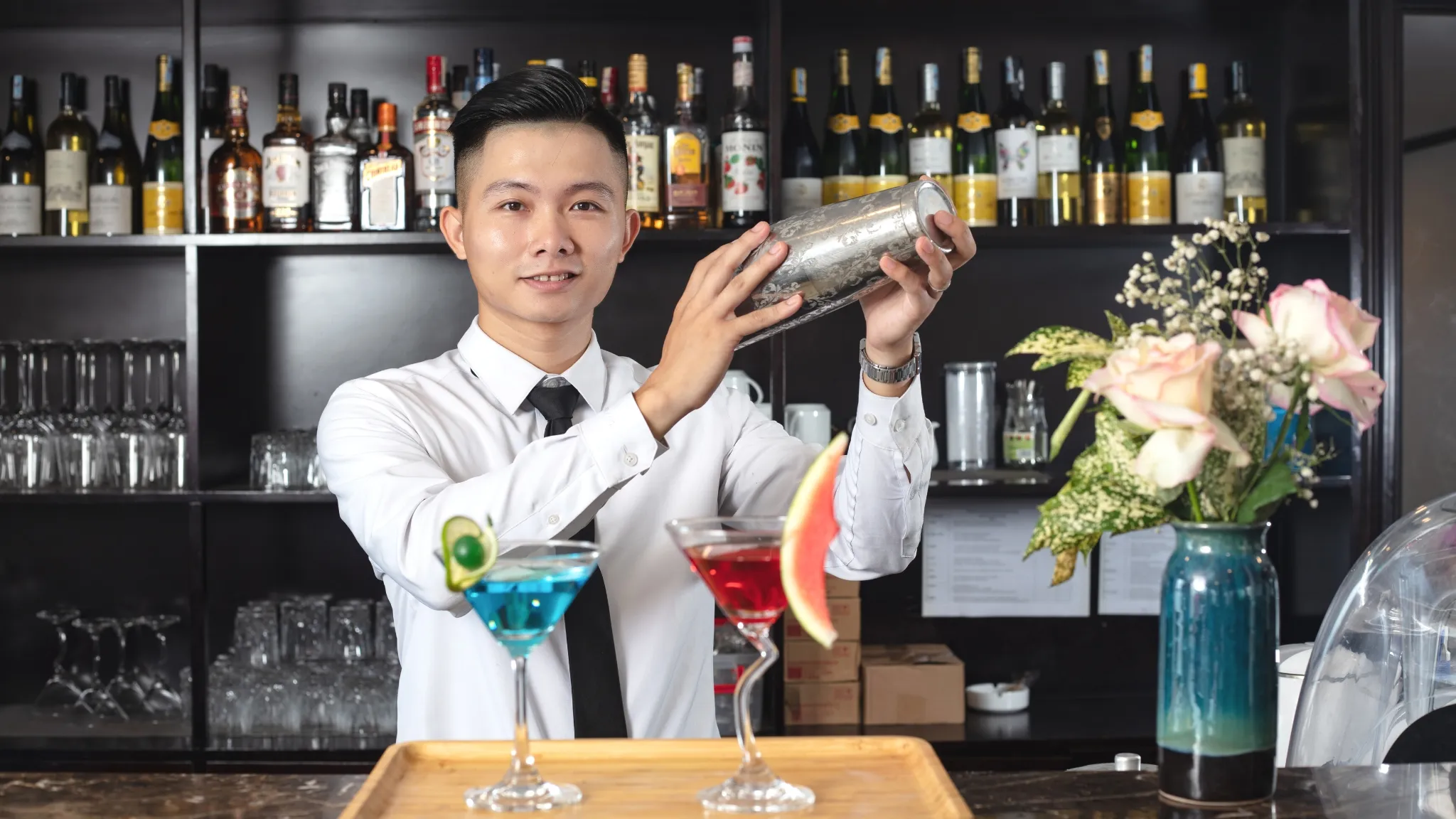 Skillful Bartender At The Bar