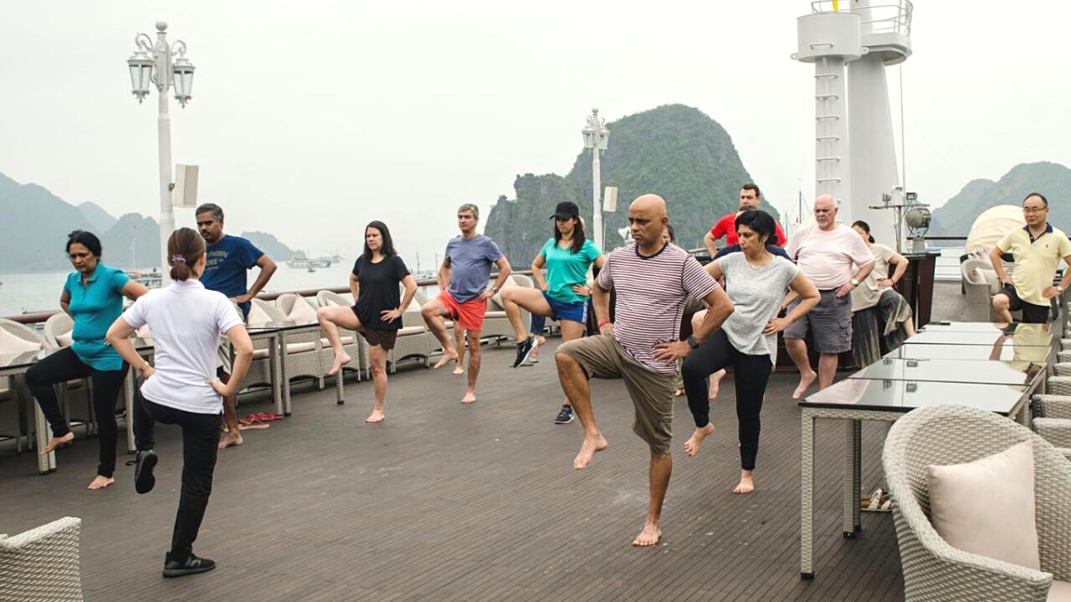Taichi practice on Sundeck