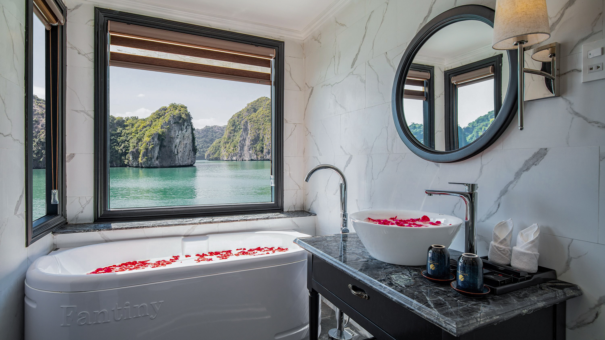 Bathroom with majestic view