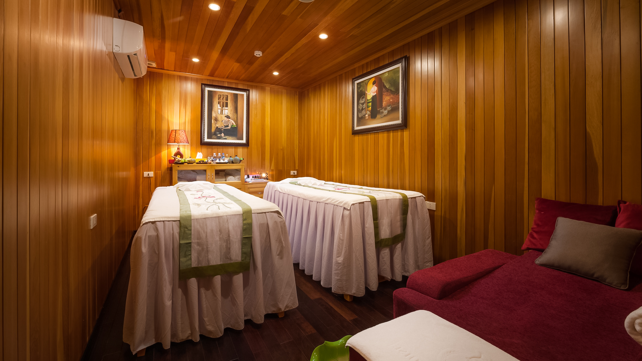 Treat yourself to a refreshing massage session in the cozy spa