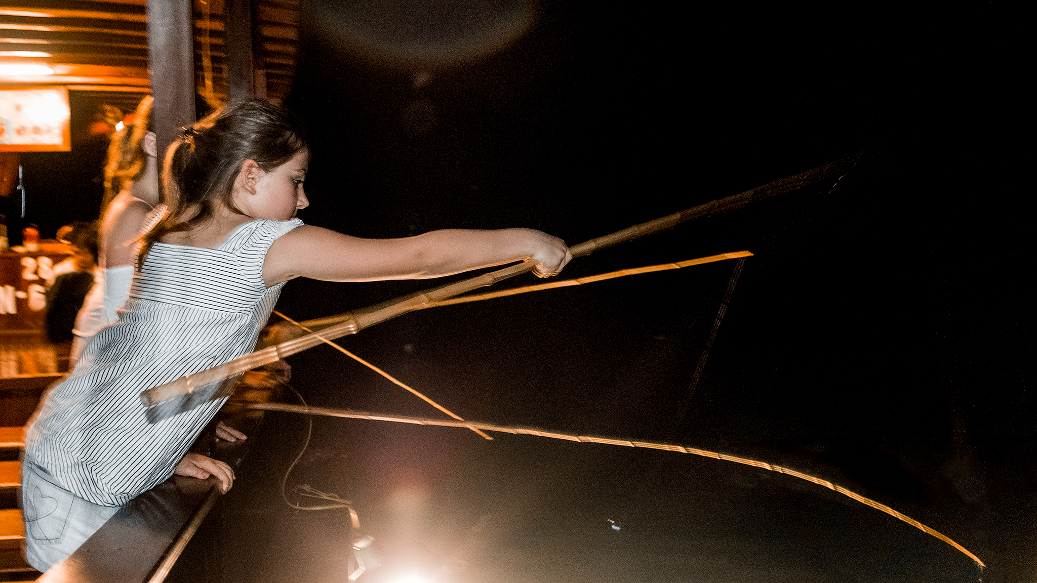 Entertain by trying squid fishing at night