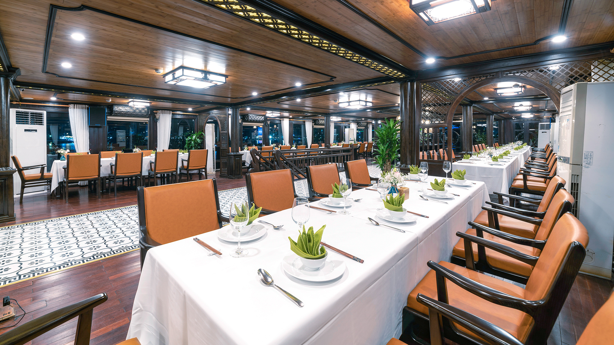 Exquisite styling of the restaurant with high-quality interiors