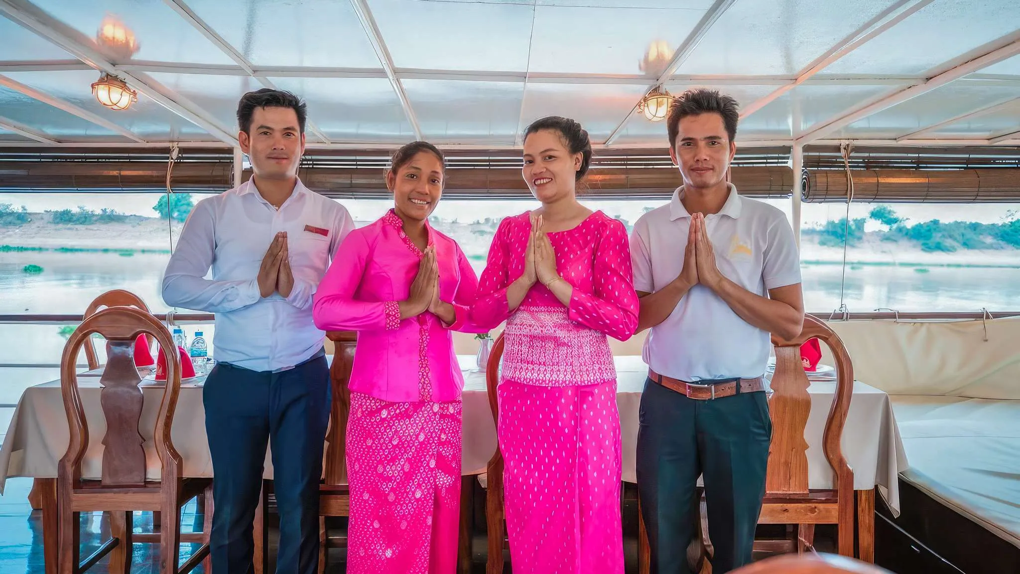 Lovely cruise crew