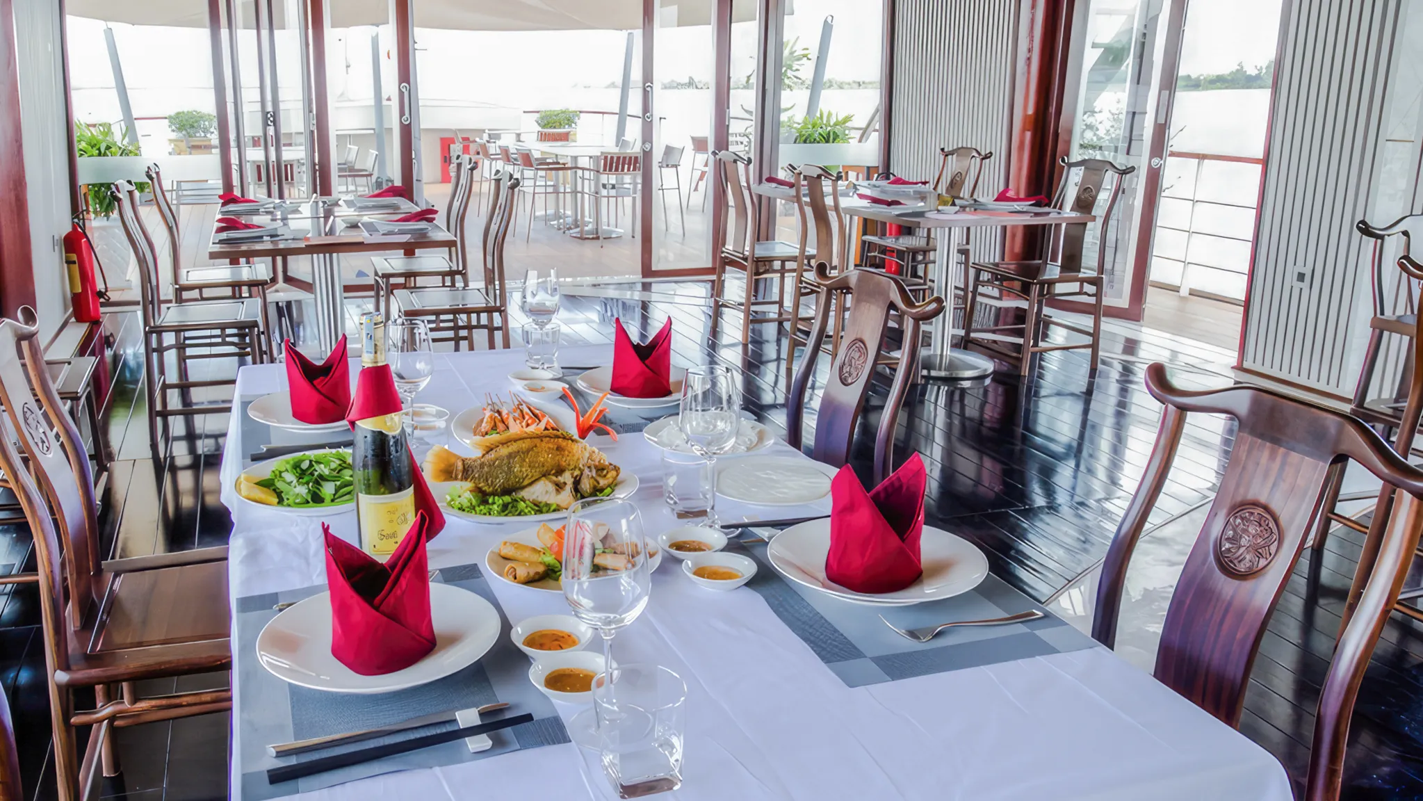 Indoor and Outdoor Dining area