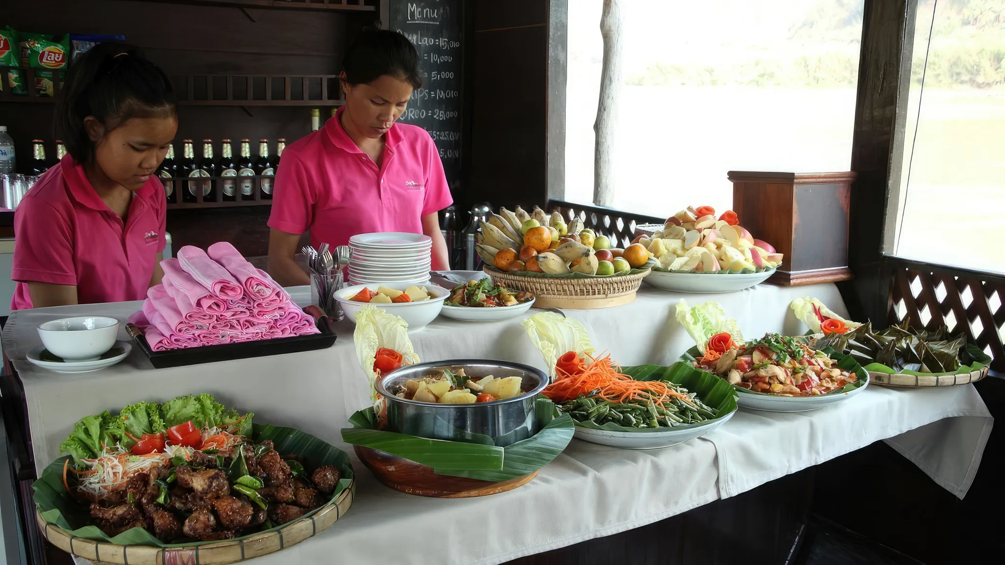 Lunch Buffet on the cruise
