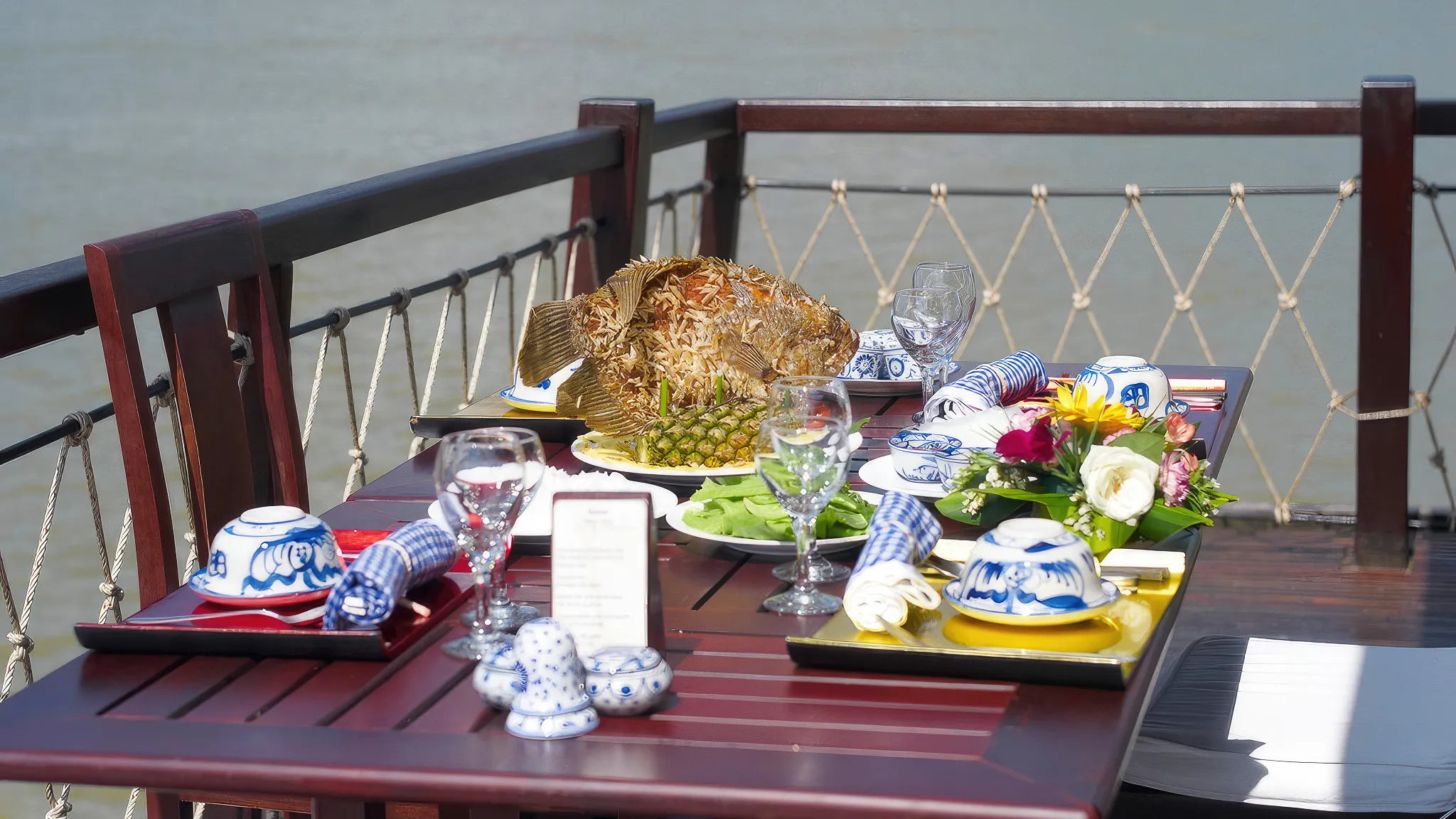 Delicious meal with giant Gourami