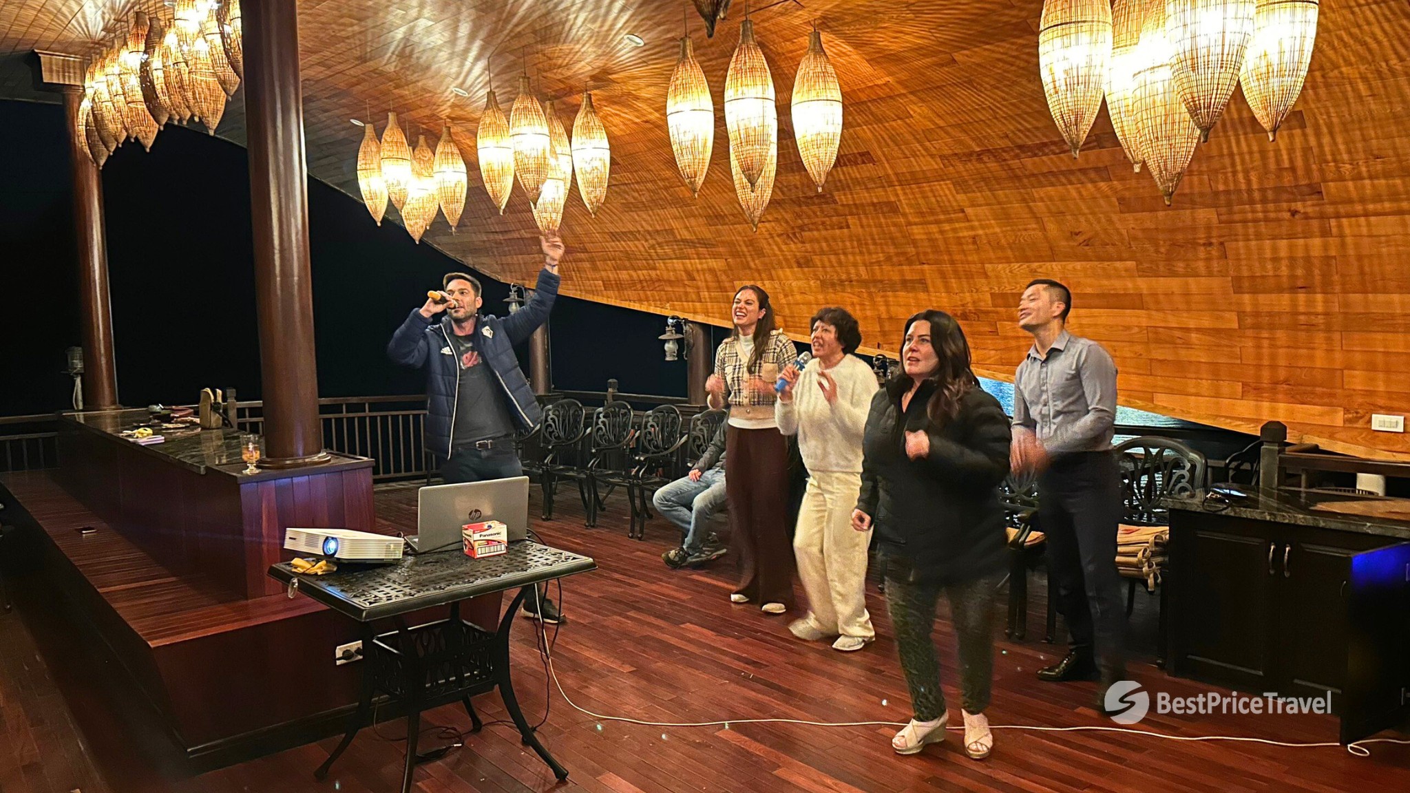 Entertain by singing karaoke with your travel companions