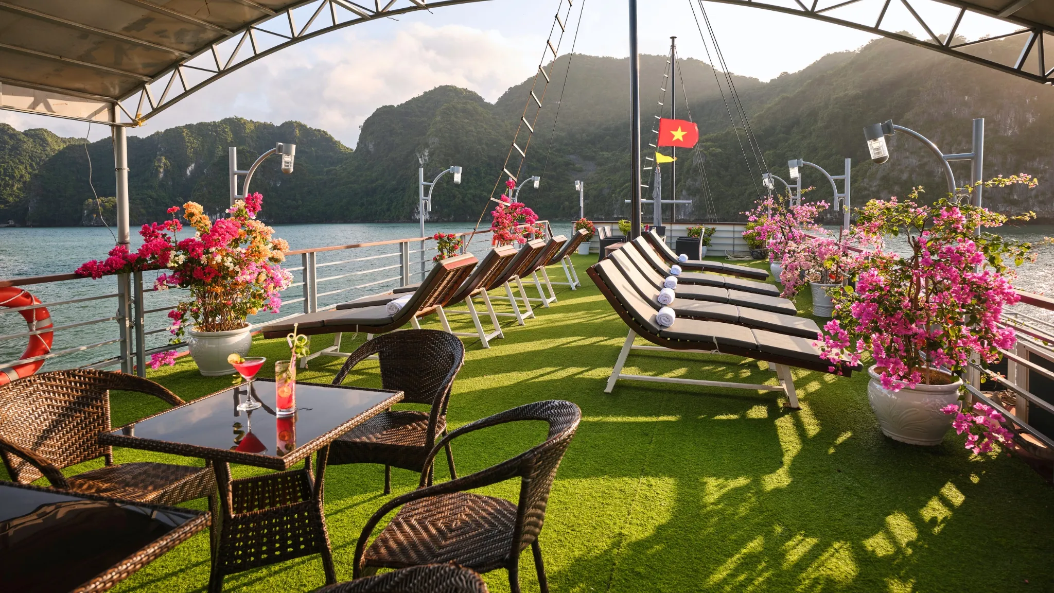 Sundeck with Pretty Ornamental plants