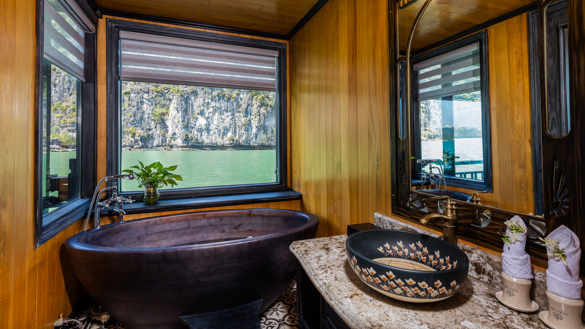 The gorgeous view from the bathroom