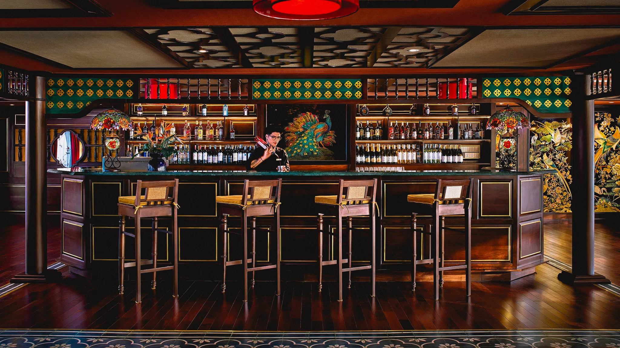 Indoor bar at Cochinchine Lounge