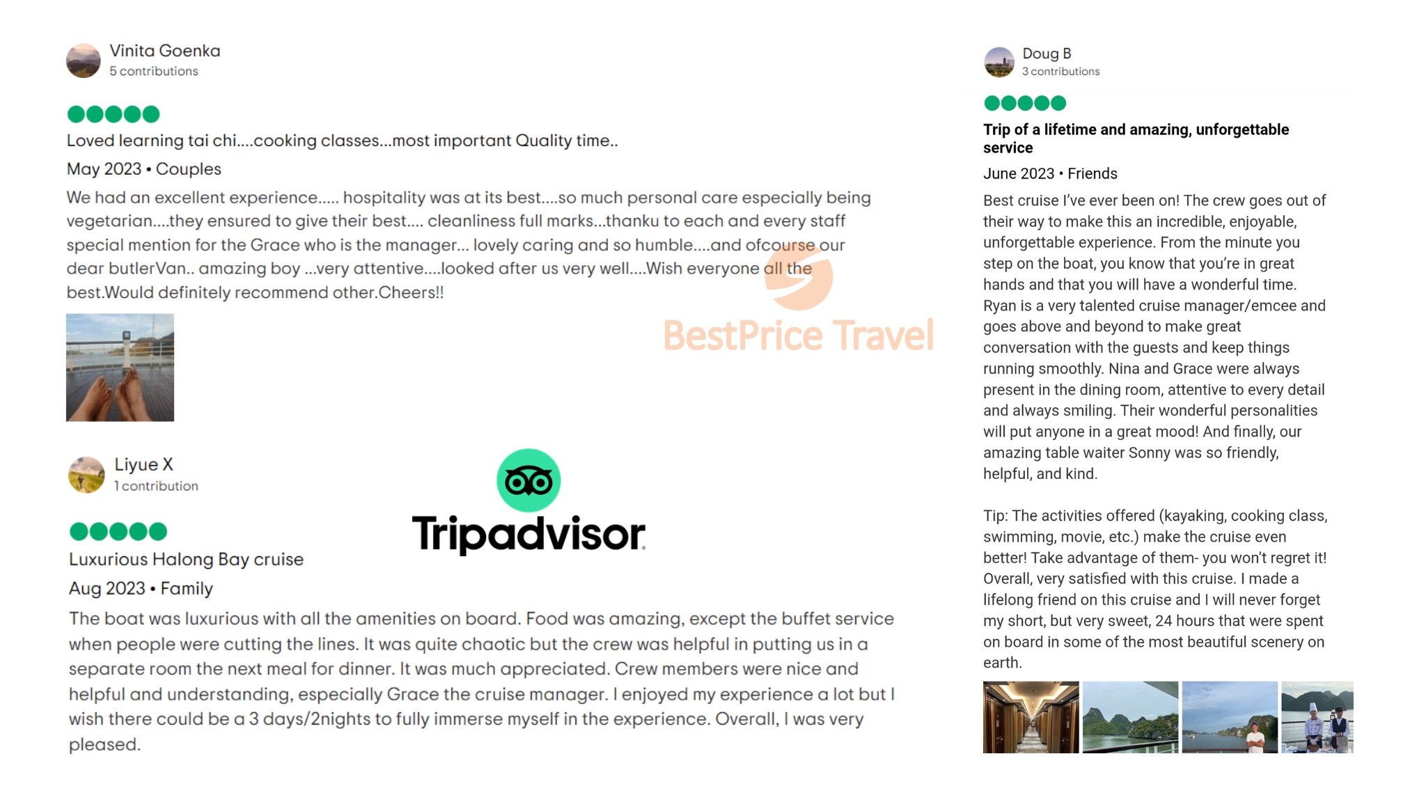 Customers usually vote 5 stars for services and activities