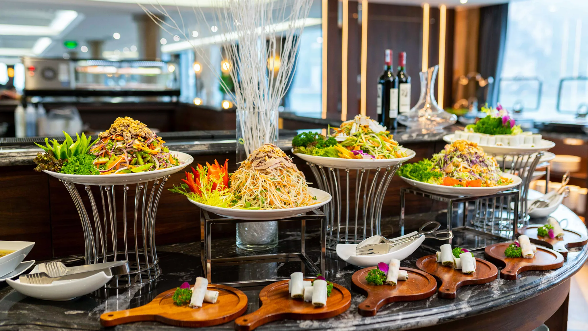 The colorful dishes