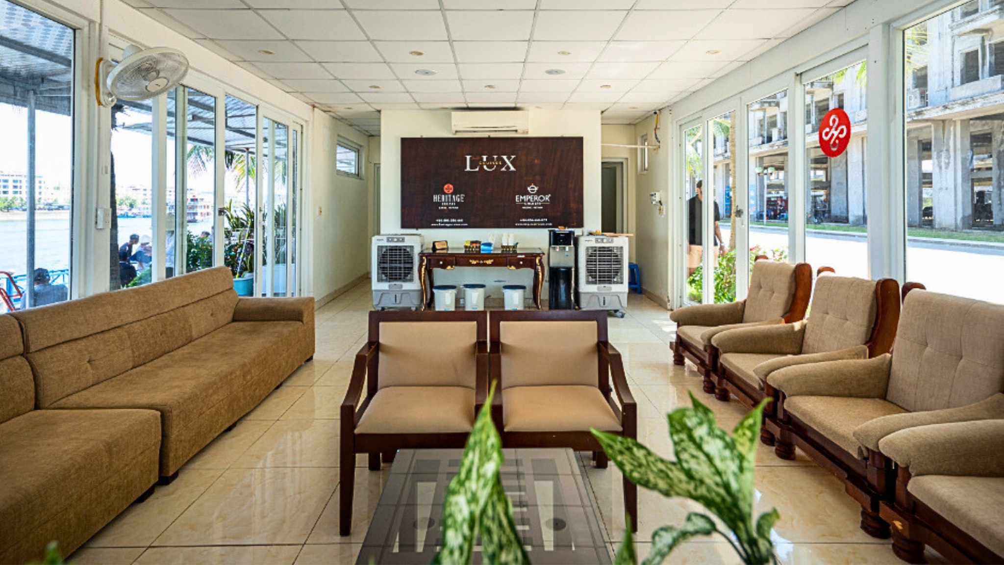 Waiting lounge of Lux Group at Lot 28 Tuan Chau Marina