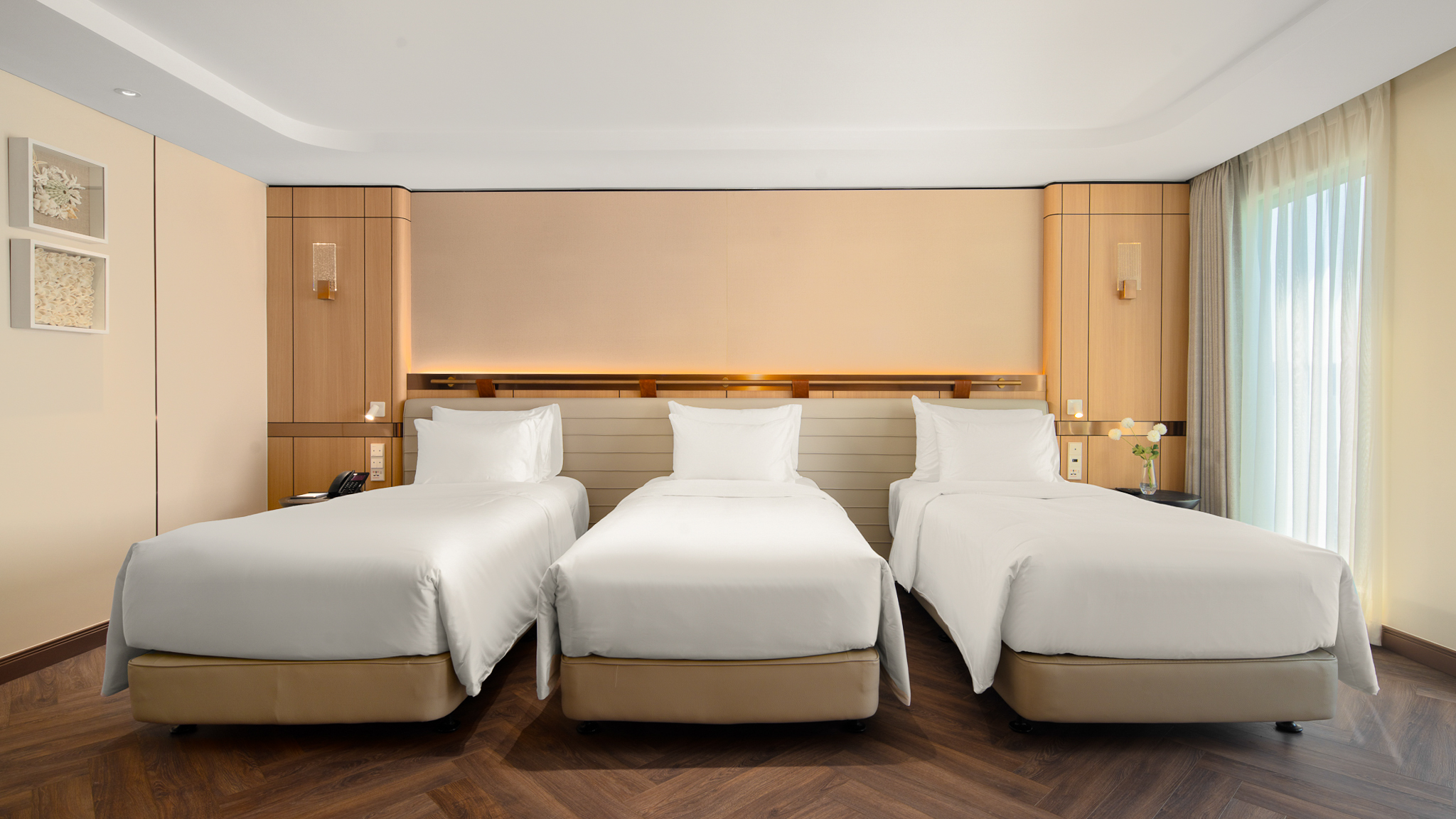 A cabin suitable for a family