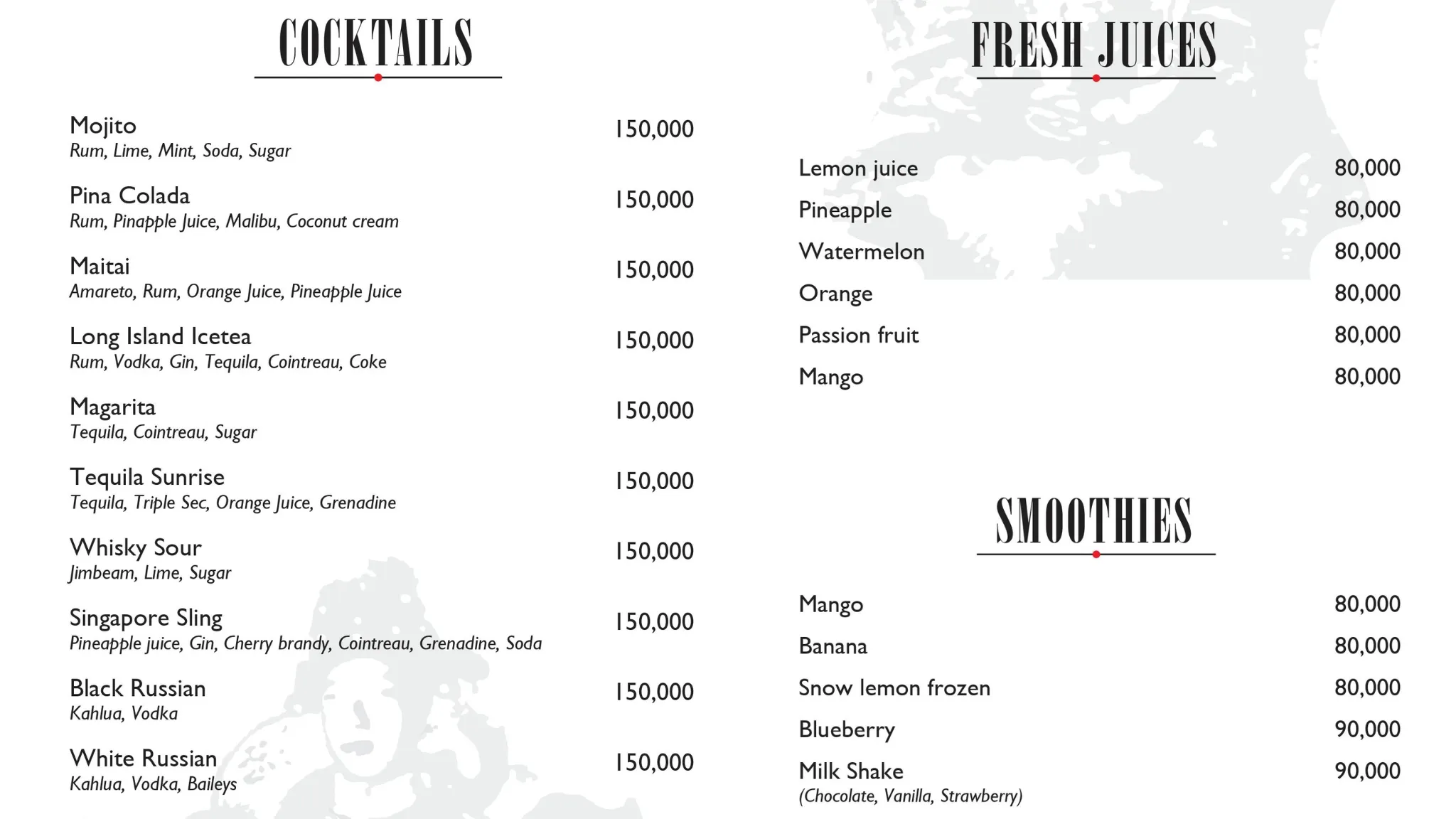 Drink Menu 2