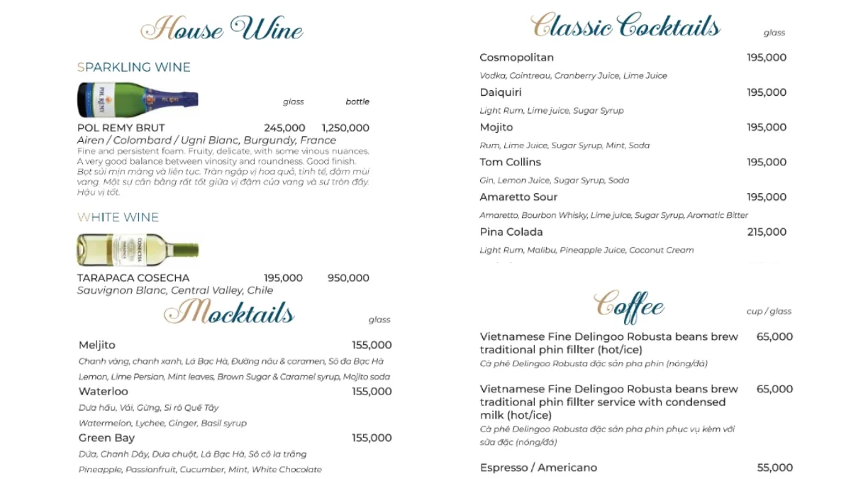 Drink Menu