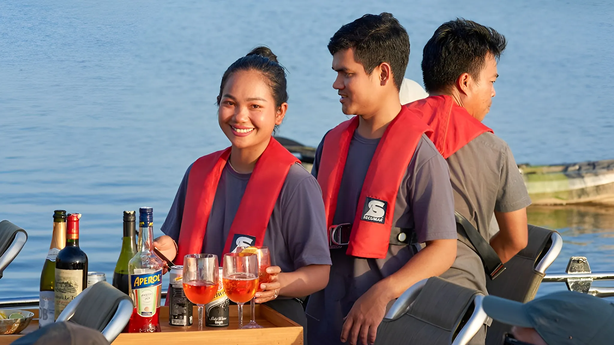 Smiling and Attentive Sundowner