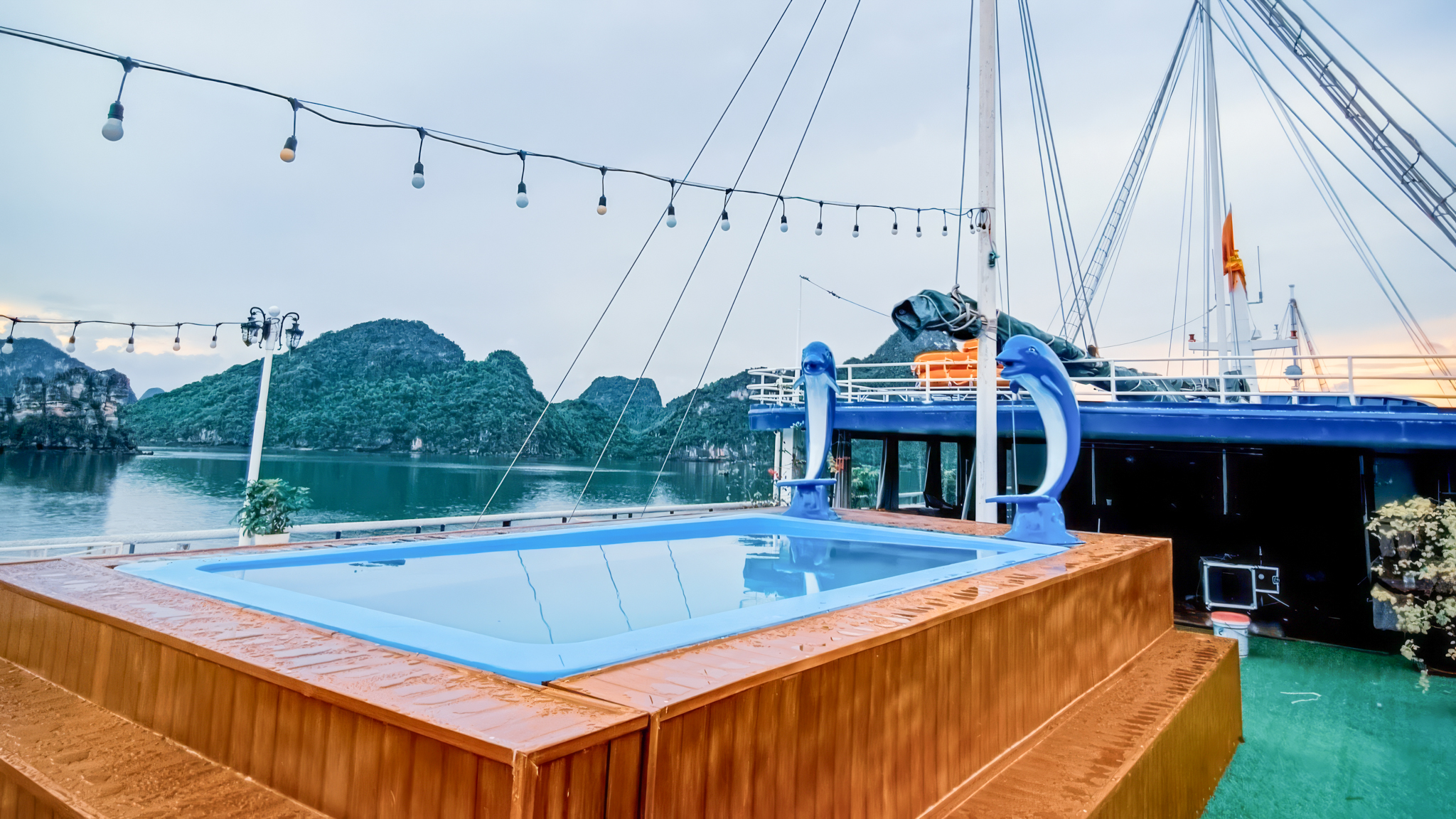 Chill out on the Jacuzzi on board